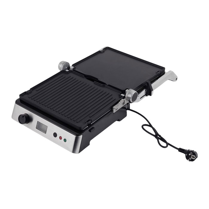 Hvilke fødevaregodkendte materialestandarder skal komponenterne i en elektrisk kontaktgrill opfylde?